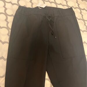 TWP black drawstring tied joggers. Size large. New with tags